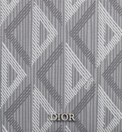 Passport Cover Dior Gray CD Diamond Canvas 